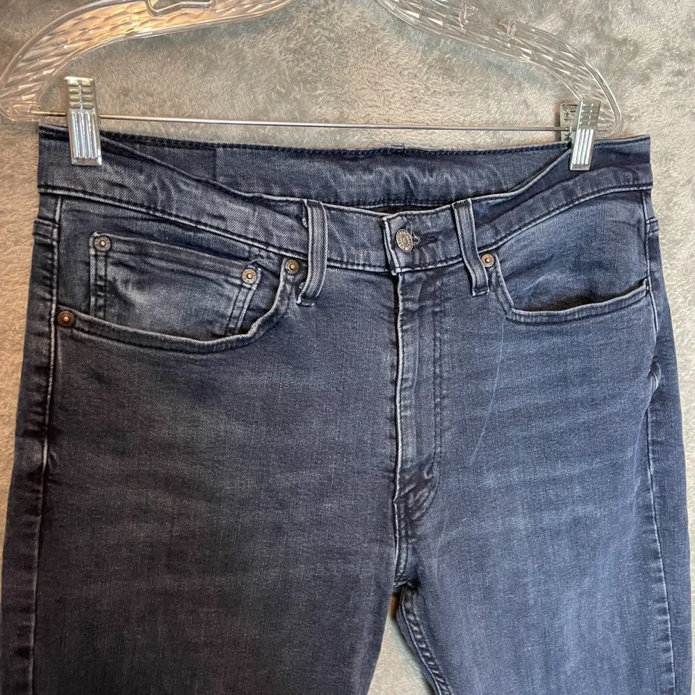 Levis 514 Men Regular Straight Denim Jean 34x33* Mid Rise Dark Wash Stretch